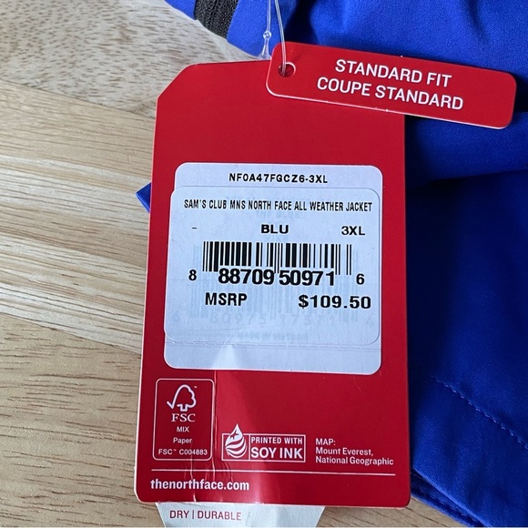 New! The North Face Sam’s Club All-Weather DryVent Stretch Jacket 29982 - Picture 15 of 16